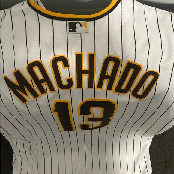 Nike Authentic San Diego Padres Manny Machado #13 Baseball Jersey Men’s Sz: L - Picture 9 of 9
